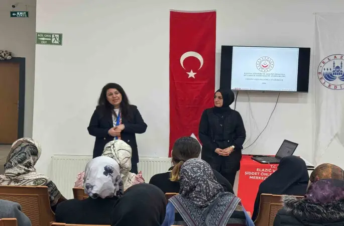Elazığ’da kadına yönelik şiddetle mücadele eğitimi
