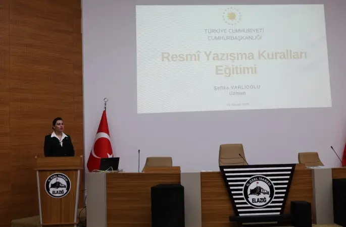 Elazığ’da resmi yazışmalarda uygulanacak usul ve esaslar hakkında eğitim

