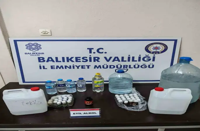 Erdek’te kaçak içki operasyonu
