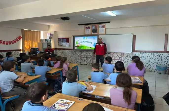 Germencik’te öğrencilere su verimliliğinin önemi anlatıldı
