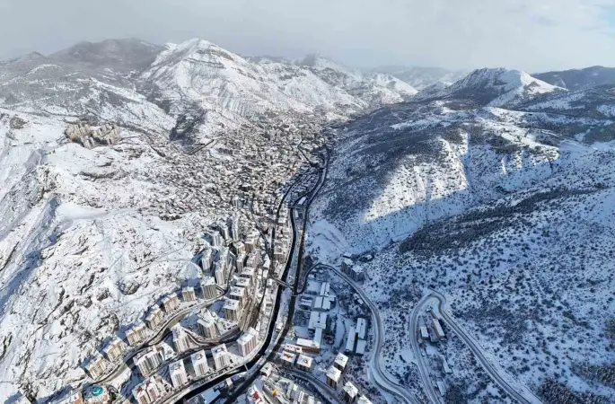 Gümüşhane’de kar görsel şölene dönüştü
