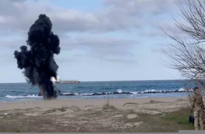 Halk plajındaki İHA, S.A.S. timleri tarafından imha edildi
