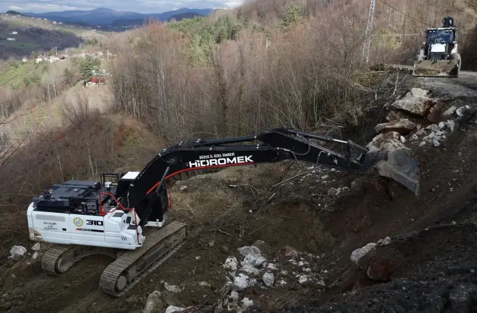 Heyelan alanında çalışmalar tamamlandı
