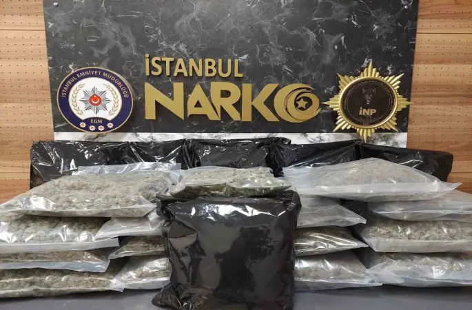 İstanbul’da uyuşturucu operasyonu: 22 kilo 450 gram skunk ele geçirildi
