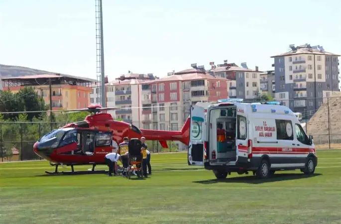 Kalp krizi geçiren hasta hava ambulansıyla Malatya’ya sevk edildi
