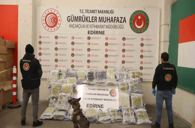 Kapıkule’de 144 kilo esrar ele geçirildi
