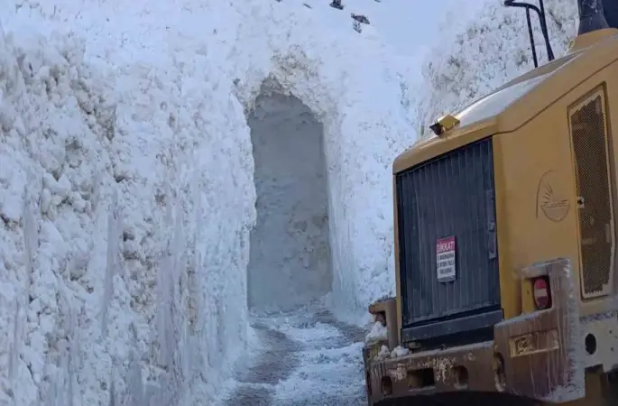 Kar esareti tünelle aşılıyor: Dikmetaş mezrasında yaşam koridoru
