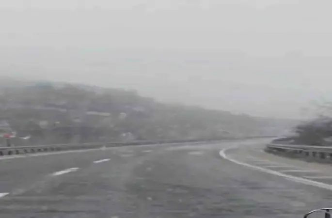 Karabük-Çerkeş kara yolunda kar yağışı başladı
