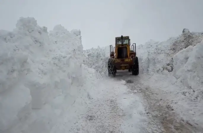 Karlıova’da karla mücadele sürüyor
