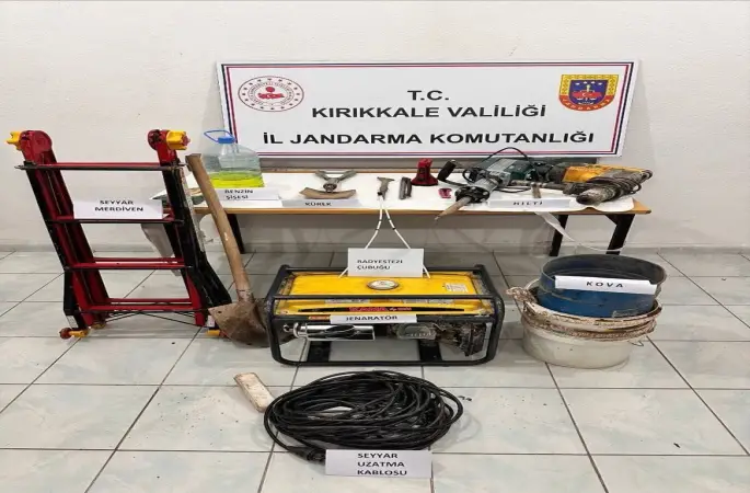 Kırıkkale’de kaçak kazı yapan 2 şahıs yakalandı
