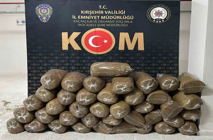 Kırşehir’de 200 kilo kaçak tütün ele geçirildi
