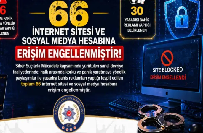 Kırşehir’de bazı internet sitesi ve sosyal medya hesabına erişim engellendi
