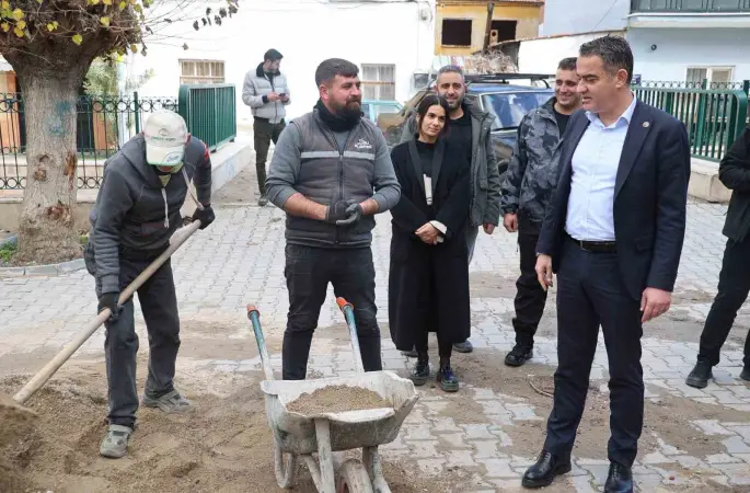 Koçarlı’da tarihi kule sokağında çalışmalar başladı
