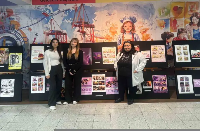Liseli öğrencilerden 8 Mart’a anlamlı sergi
