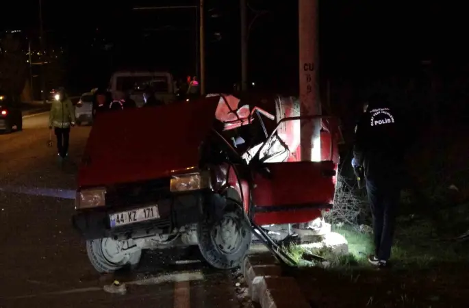 Malatya’da kazada yaralanan sürücü kurtarılamadı
