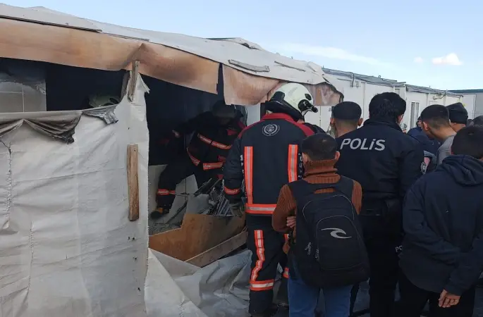 Malatya’da konteynerde yangın
