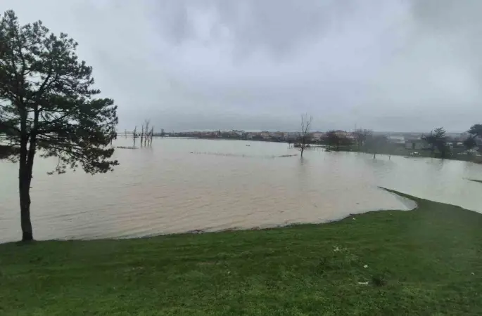 Meriç Nehri’nden taşan sular yaşam alanlarına kadar ulaştı
