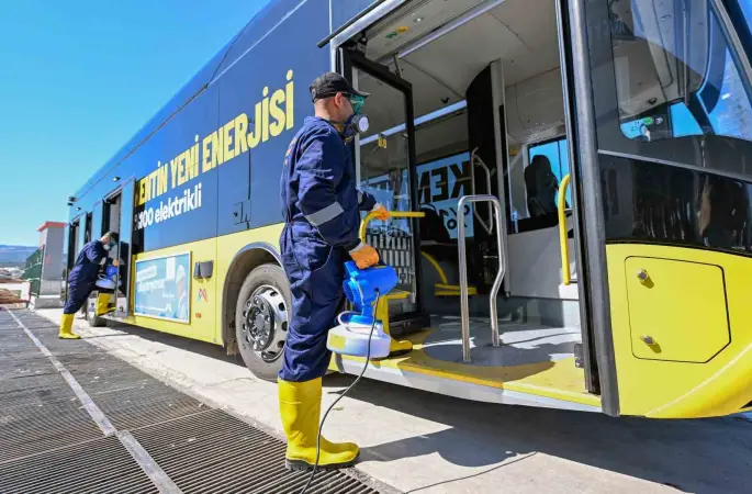 Mersin’de toplu taşımada hijyen ve güvenlik ön planda
