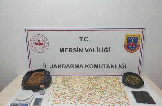 Mersin’de uyuşturucu taciri 2 şüpheli yakalandı
