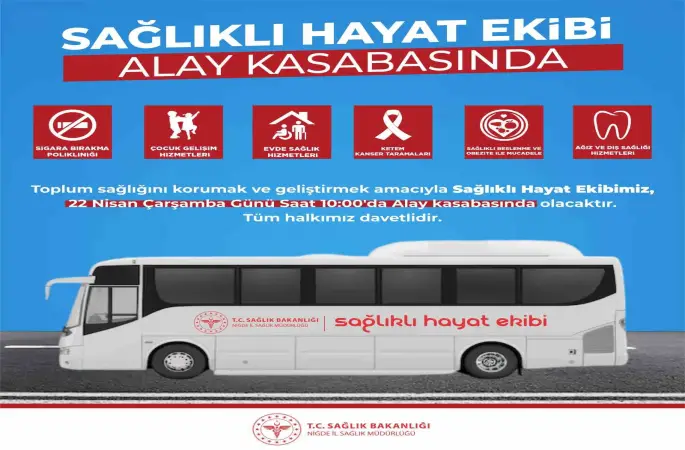 Mobil sağlık hizmetleri alay kasabasında vatandaşlara sağlık hizmeti verecek
