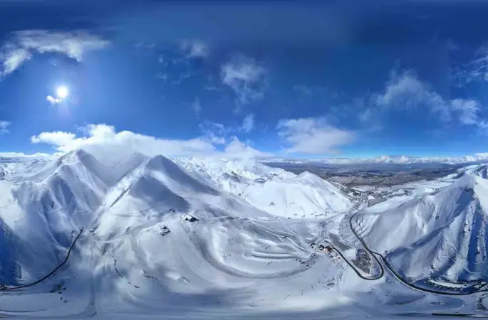 Palandöken beyaz örtüsü ile hayran bıraktı
