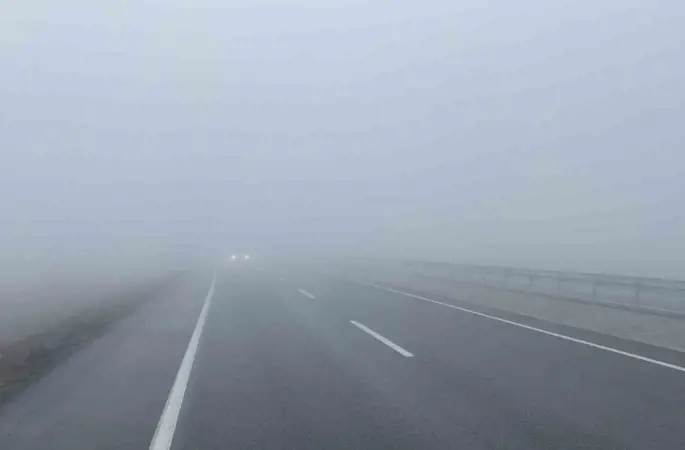 Pamuk Geçidinde yoğun sis etkili oldu
