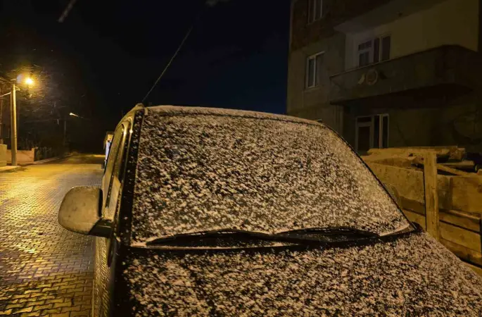 Pınarhisar’da kar yağışı başladı
