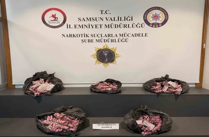 Samsun’da 24 bin 600 uyuşturucu hap ele geçirildi
