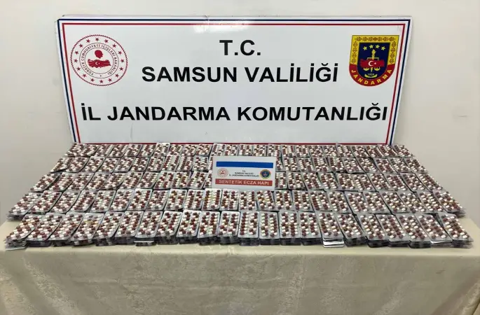 Samsun'da 6 bin 621 uyuşturucu hap ele geçirildi