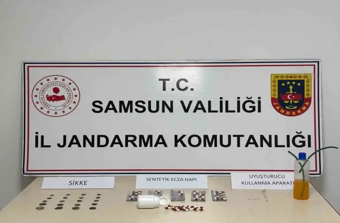 Samsun’da jandarma uyuşturucu ve kaçak ürün ele geçirdi
