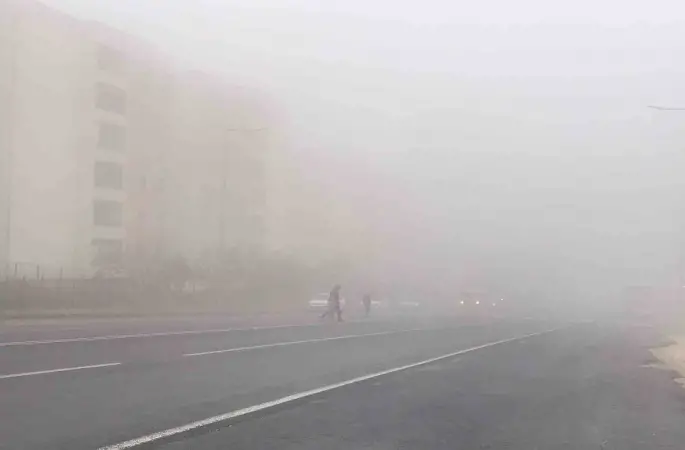 Şanlıurfa’da sis nedeniyle görüş mesafesi düştü
