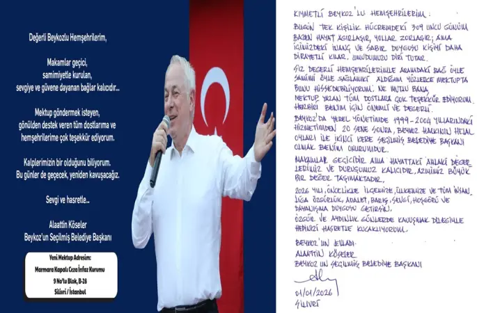 Silivri’den Beykoz’a Yeni Yıl Mesajı: “Umudumuzu Diri Tutuyoruz”