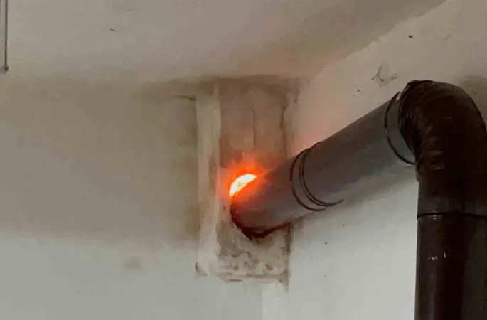 Sinop’ta baca yangını
