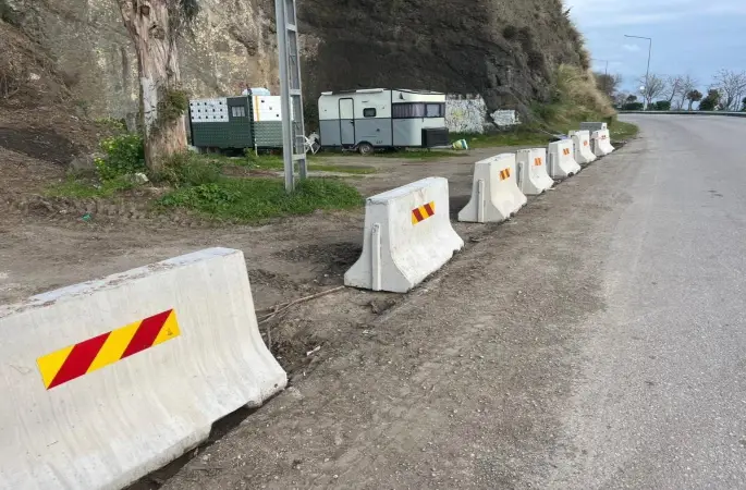 Sinop’ta karavan işgaline ‘beton’ set
