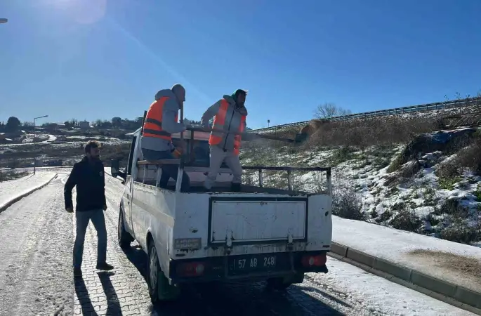 Sinop’ta ’kürekli’ tuzlama çalışması
