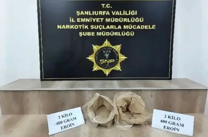 Siverek’te 2 kilo 400 gram eroin ele geçirildi
