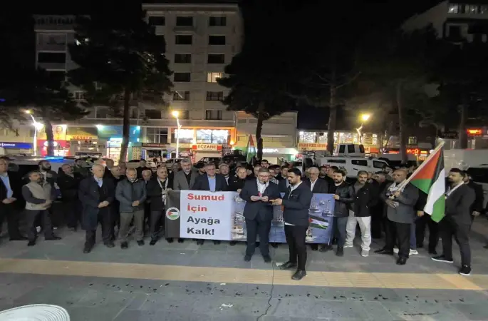 Tatvan’da Sumud Filosu’na destek eylemi
