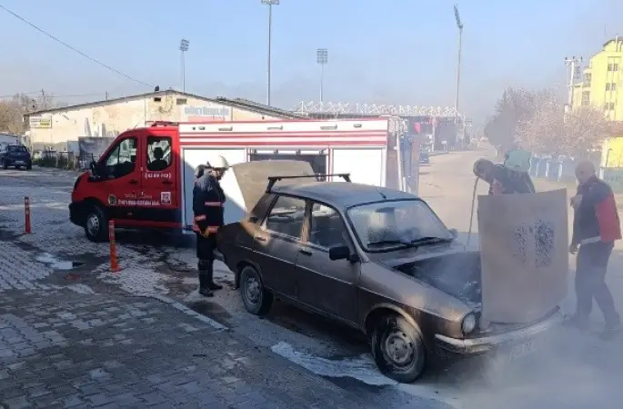 Tavşanlı’da araç yangını korkuttu
