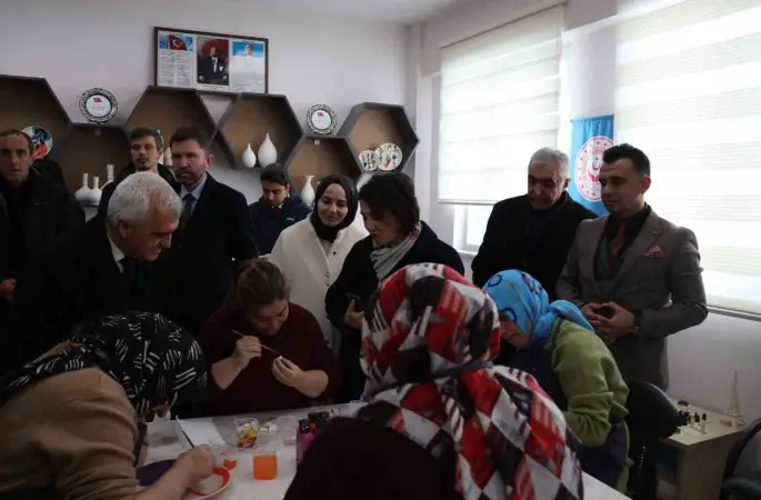 TBMM Komisyonu, Erzurum Engelsiz Yaşam Merkezinde incelemelerde bulundu