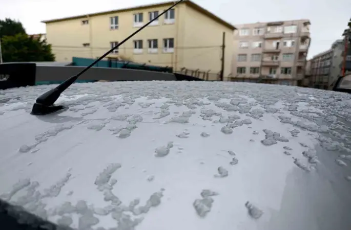 Tekirdağ’da dolu etkili oldu
