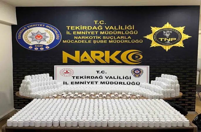 Tekirdağ’da torbacının zulasından 81 bin 700 sentetik ecza çıktı
