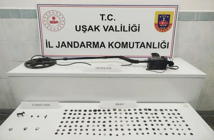 Uşak’ta 161 sikke ele geçirildi
