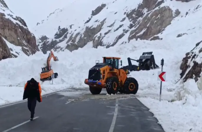 Van-Hakkari karayolunda çığ: Çok sayıda araç mahsur kaldı
