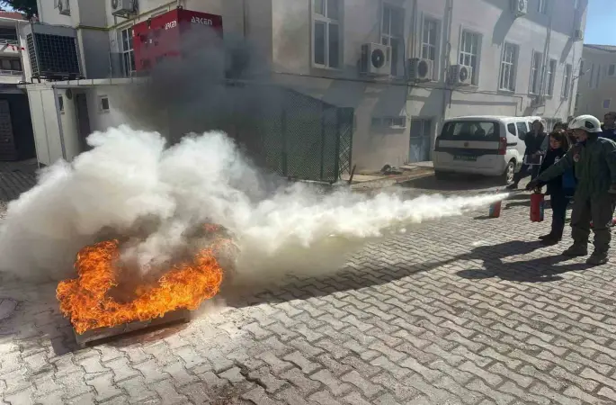 Vize’de yangın ve tahliye tatbikatı
