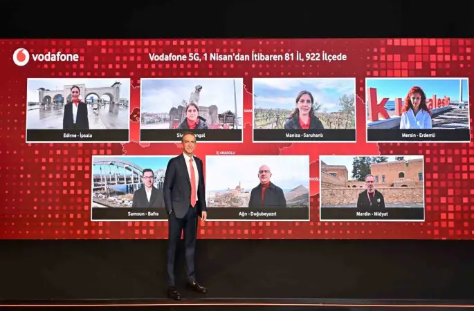 Vodafone, 1 Nisan’da 81 İL ve 922 ilçede 5G sinyalini aynı anda verecek
