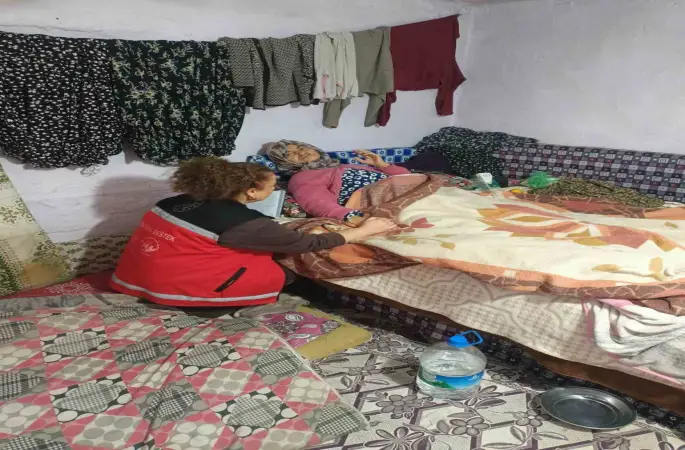 Yangın mağduru aileye barınma ve sosyal destek
