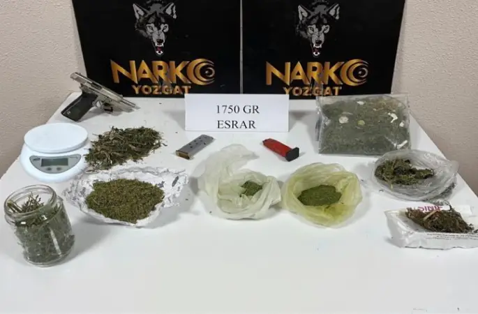 Yozgat’ta bin 750 gram esrar ele geçirildi
