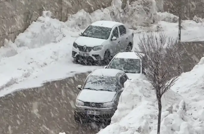 Yüksekova’da lapa lapa kar yağışı başladı
